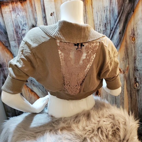 Nude cardigan sweater - Picture 3 of 4